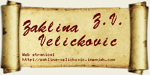 Žaklina Veličković vizit kartica